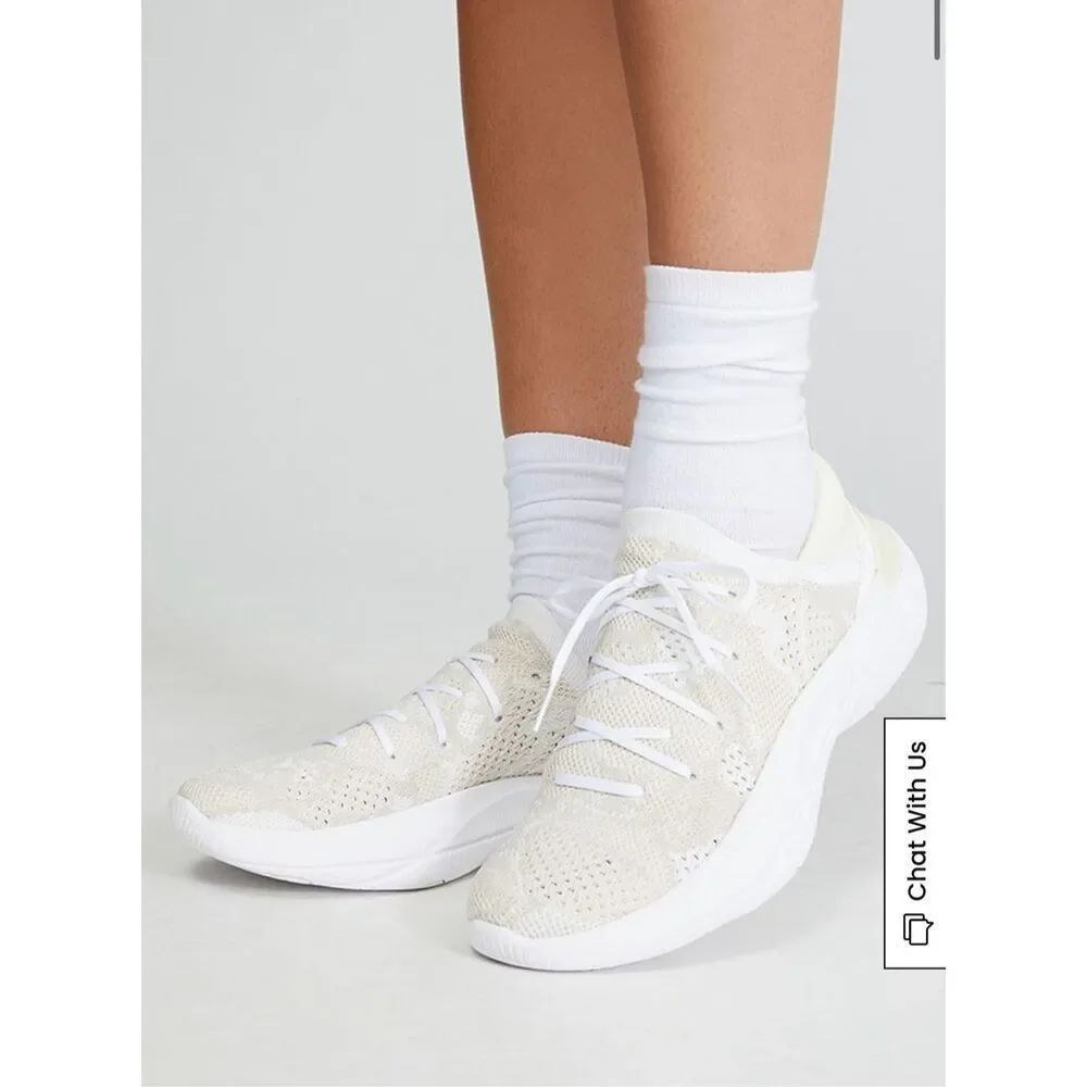 SOREL Women's 7 Explorer Blitz Stride Lace Sneakers Cream Knit Mesh Athletic Gym